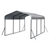 12'x15'ft Outdoor Heavy-duty Carport for Backyard, Black