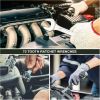 Ratchet Wrench Kit, 7 Piece Set, 8mm-19mm, Chrome Vanadium Steel, Full Polished 72 Tooth Box and Open End Standard Garage Tool Set for Mechanics